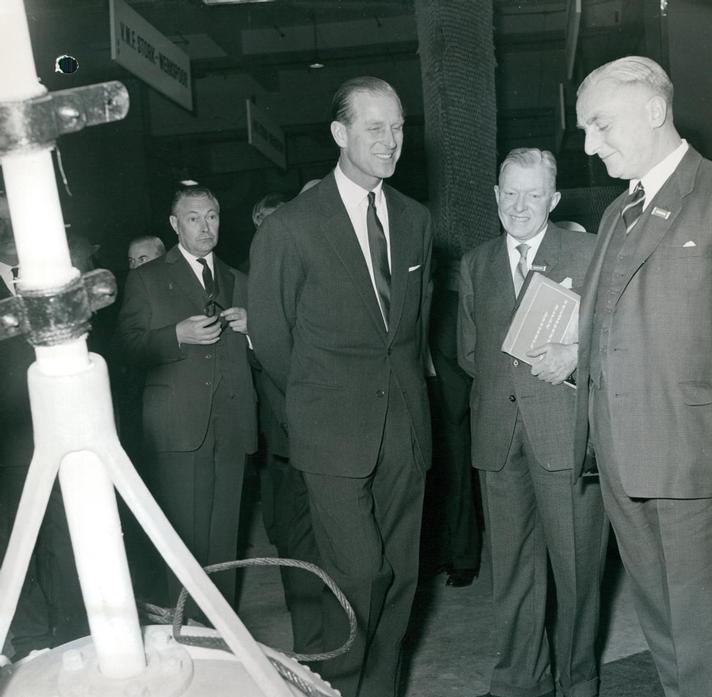 1969 - ICPC Exhibition Stand - Visit by HRH Duke of Edinburgh 