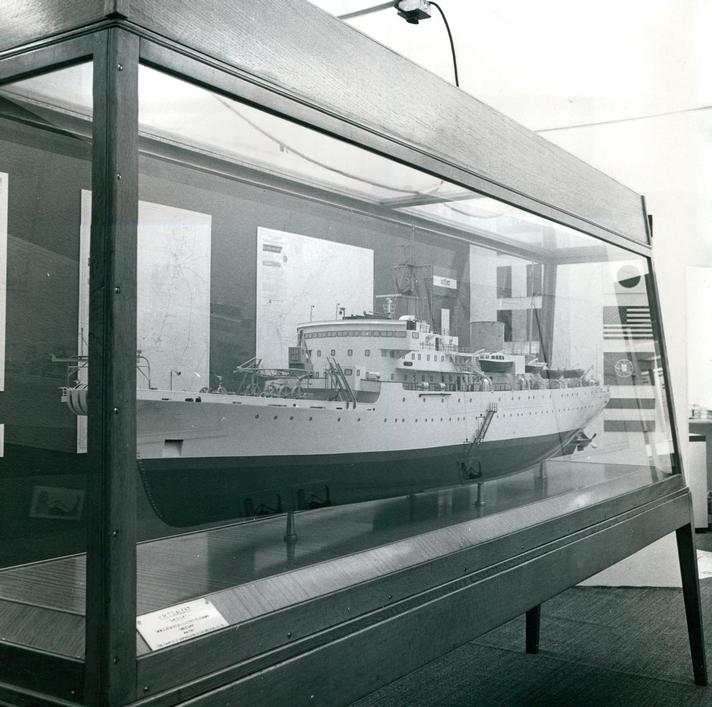 1969 - ICPC Exhibition Stand - Model of British Post Office Cable Ship Alert