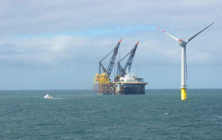 Wind Farm Construction Platform - Image by courtesy of EWE